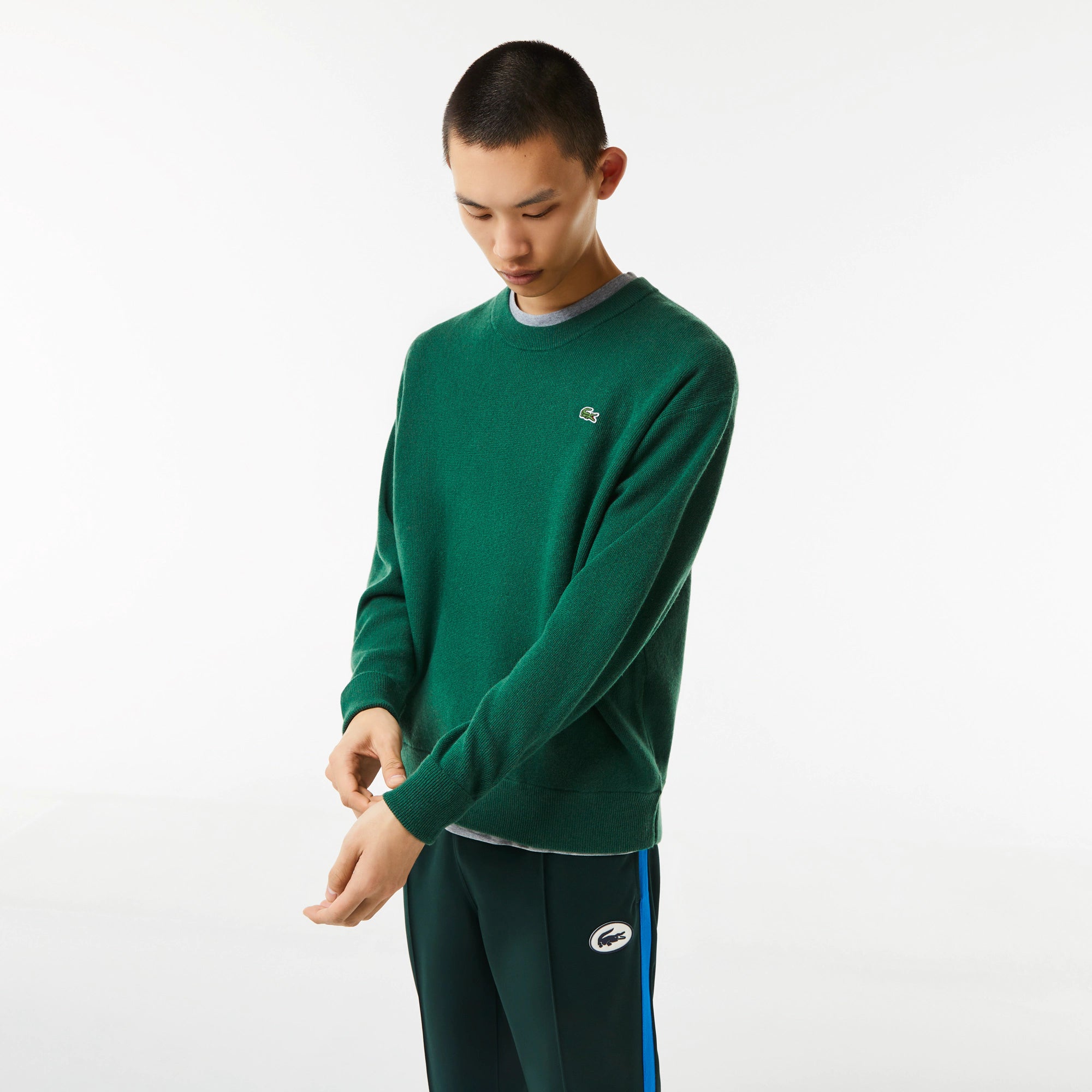 Maglia Girocollo con Logo Lacoste / Verde - Ideal Moda