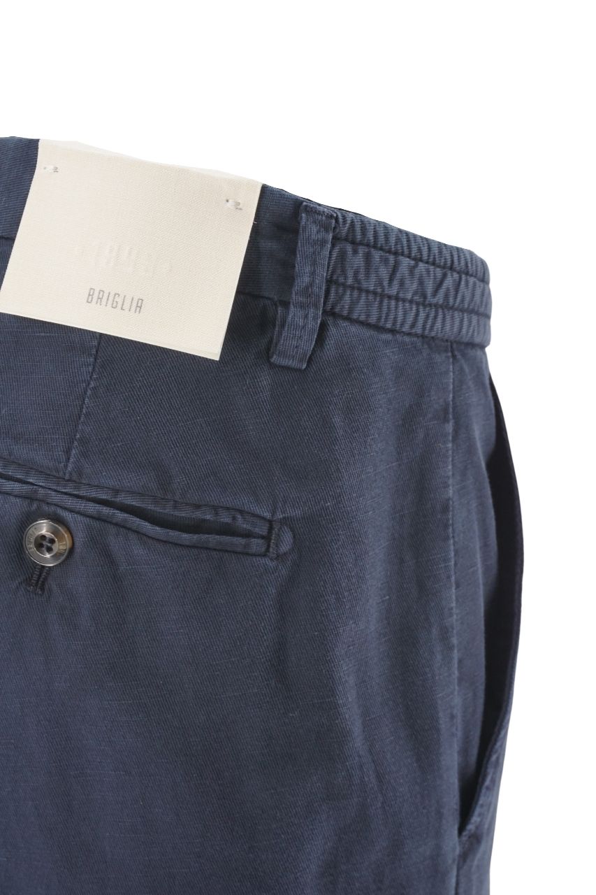 Pantaloncino Briglia in Misto Lino / Blu - Ideal Moda