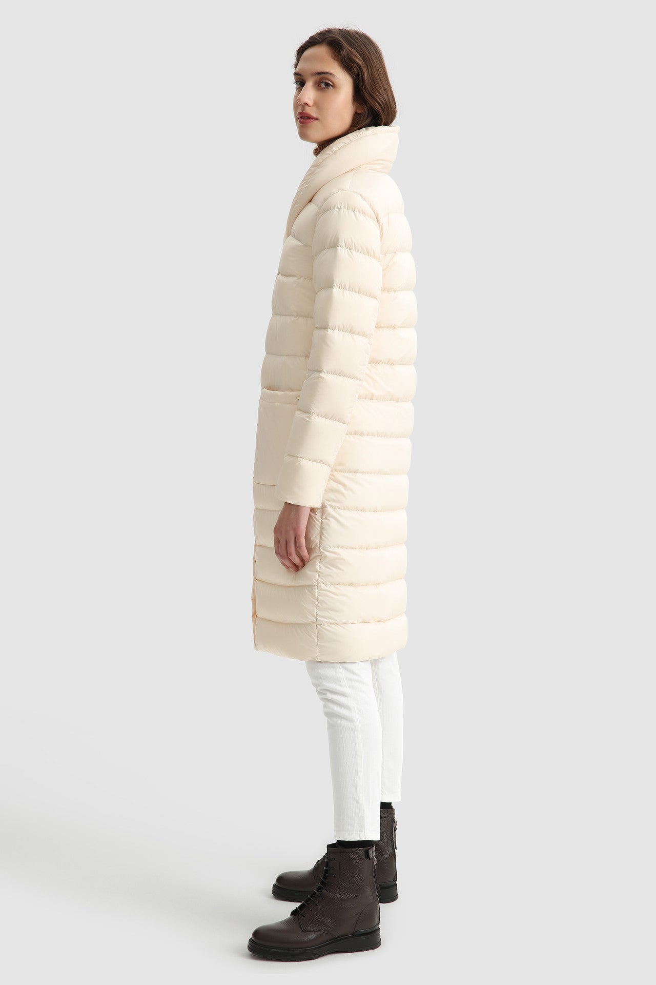 Piumino Woolrich Ellis Coat / Beige - Ideal Moda