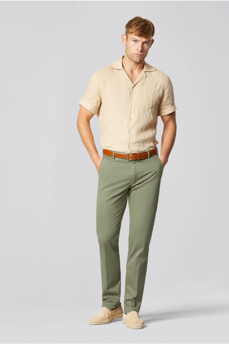 Pantalone Meyer Regular Fit / Verde - Ideal Moda