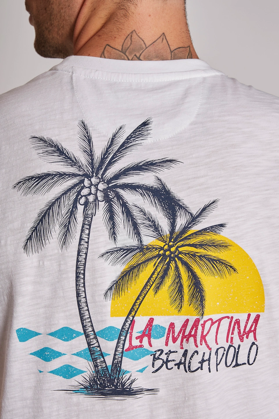 T-Shirt La Martina con Logo / Bianco - Ideal Moda