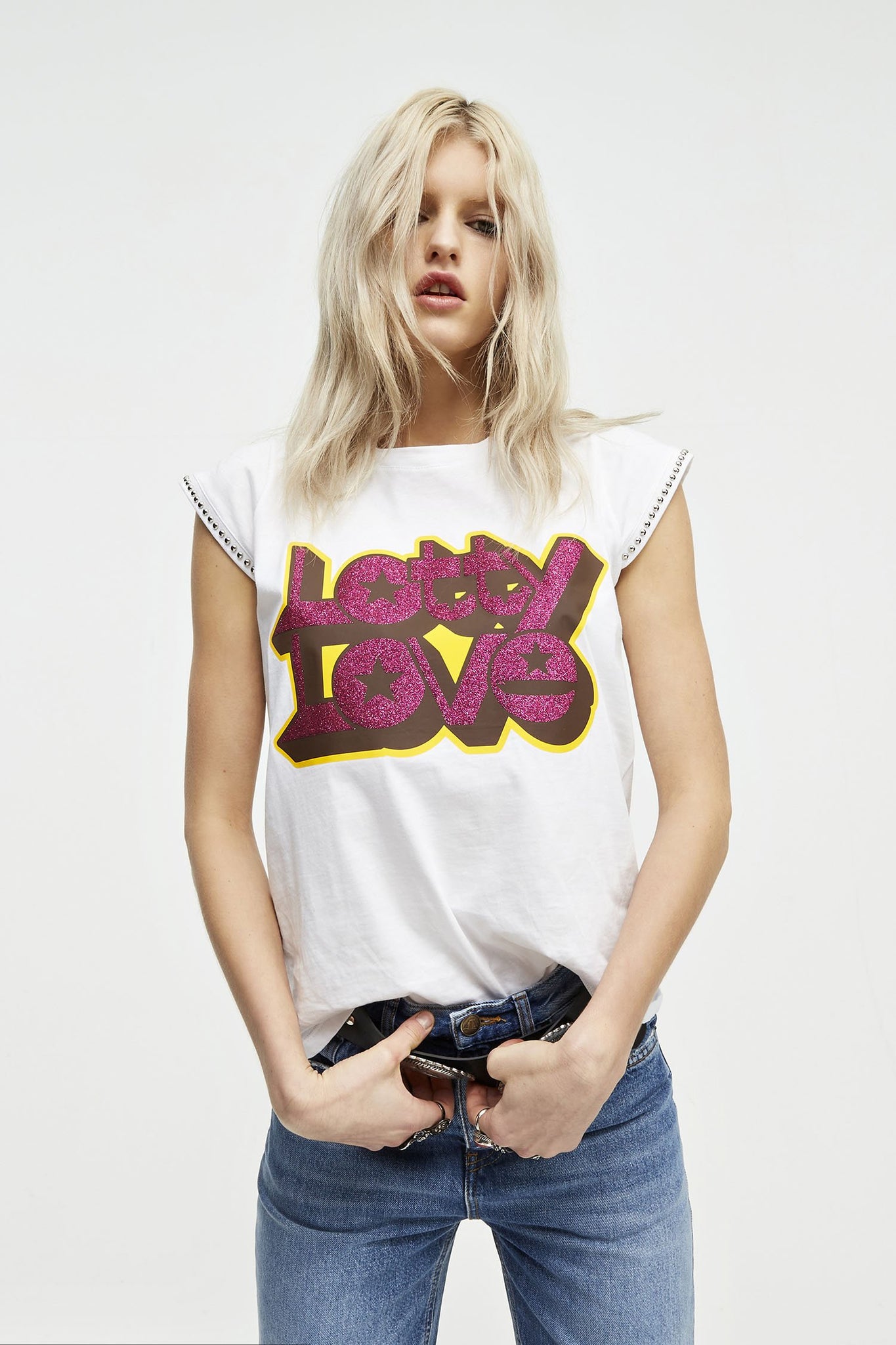 T-Shirt Aniye By con Stampa / Bianco - Ideal Moda