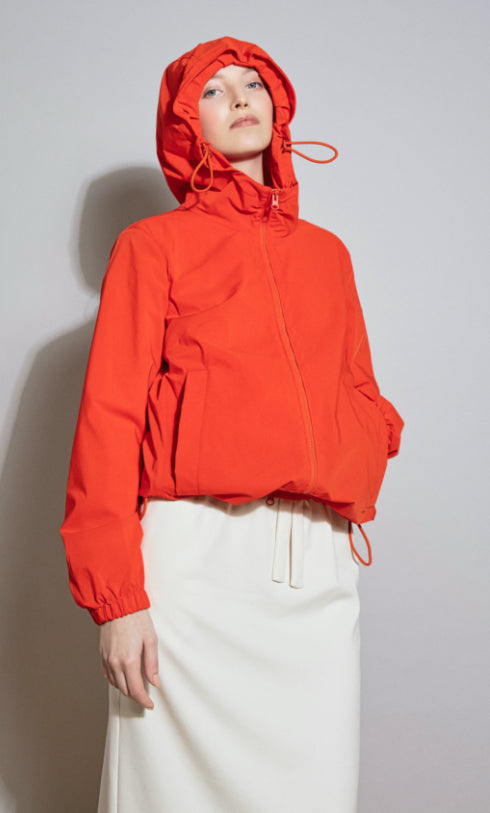 Parka in Sorona e Water Repellent / Rosso - Ideal Moda