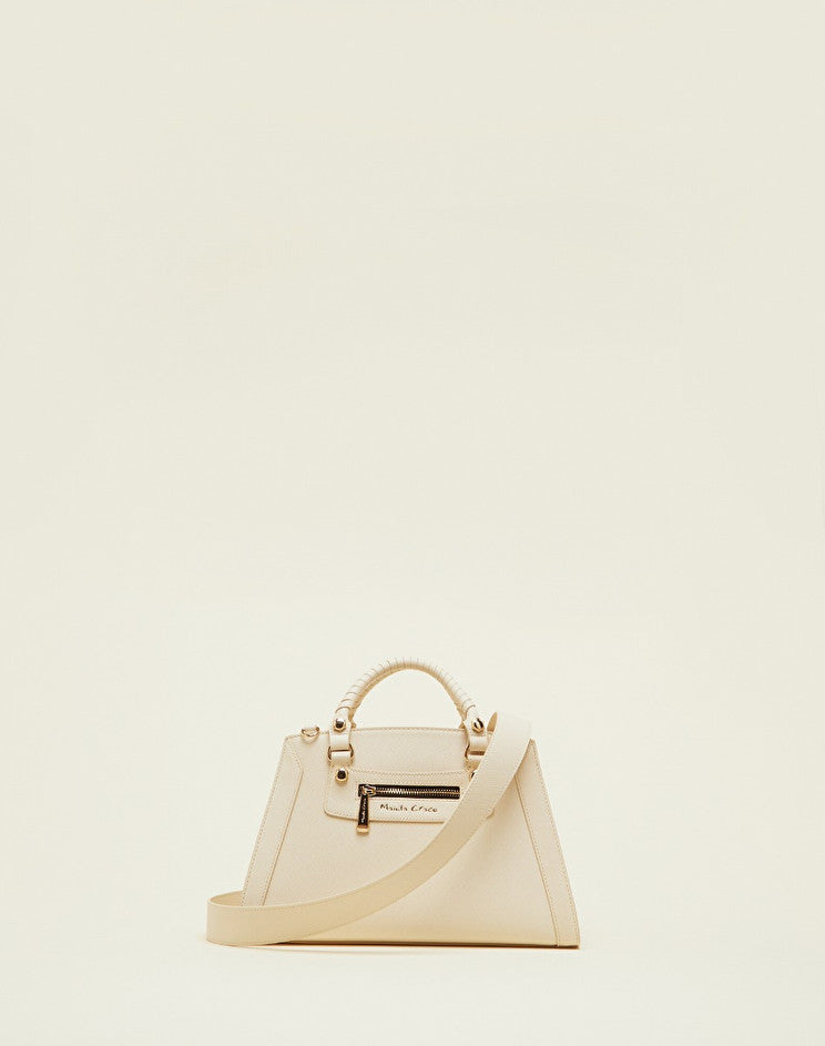 Borsa Mirama Medium con Logo Manila Grace / Beige - Ideal Moda