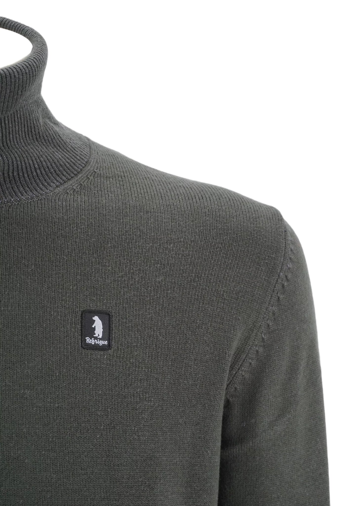 Maglia a Collo Alto con Logo Refrigue / Verde - Ideal Moda