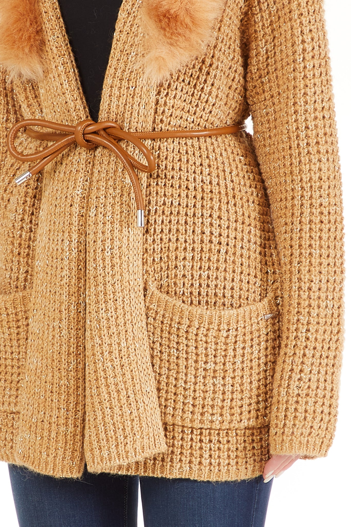 Cardigan con Cintura Liu Jo / Beige - Ideal Moda