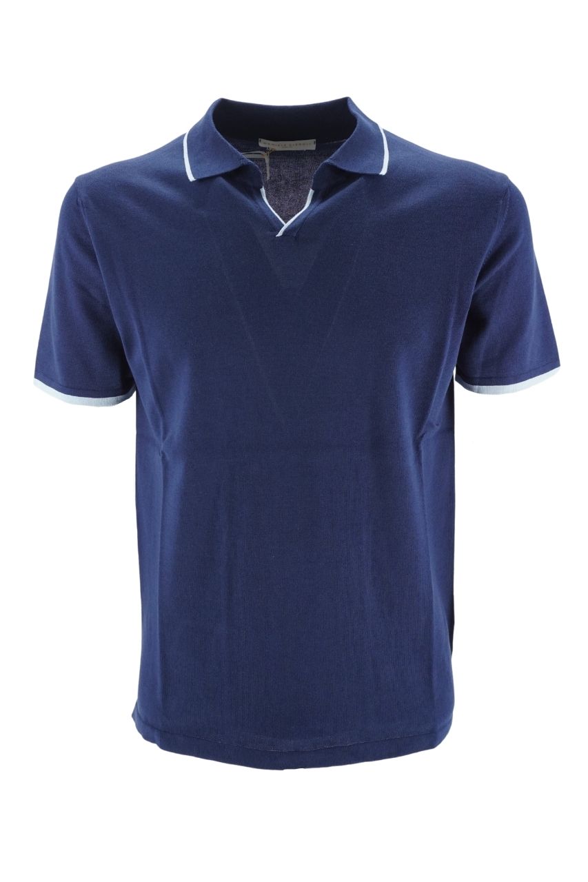Polo Daniele Fiesoli in Cotone / Blu - Ideal Moda