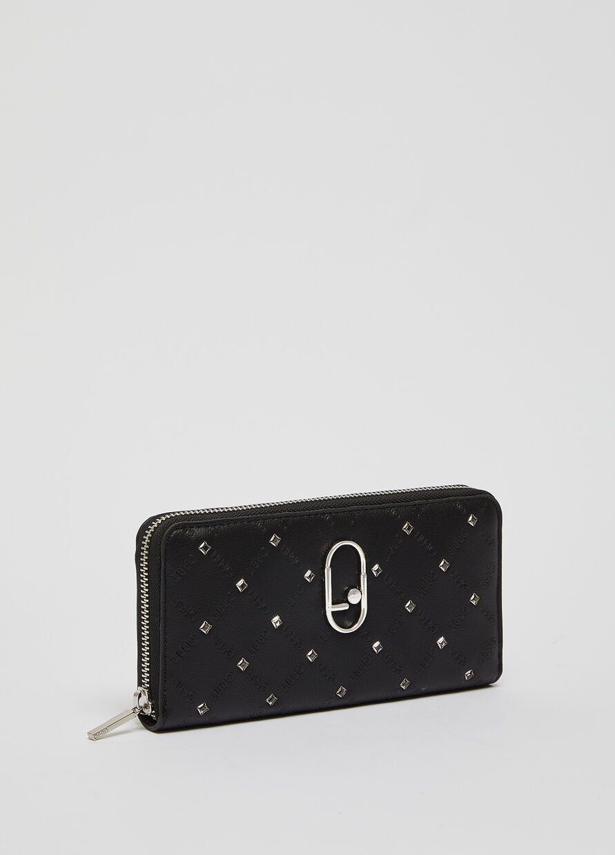 Portafoglio Liu Jo con Logo / Nero - Ideal Moda