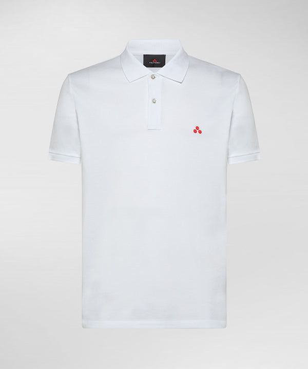 Polo Peuterey in Piquet di Cotone / Bianco - Ideal Moda