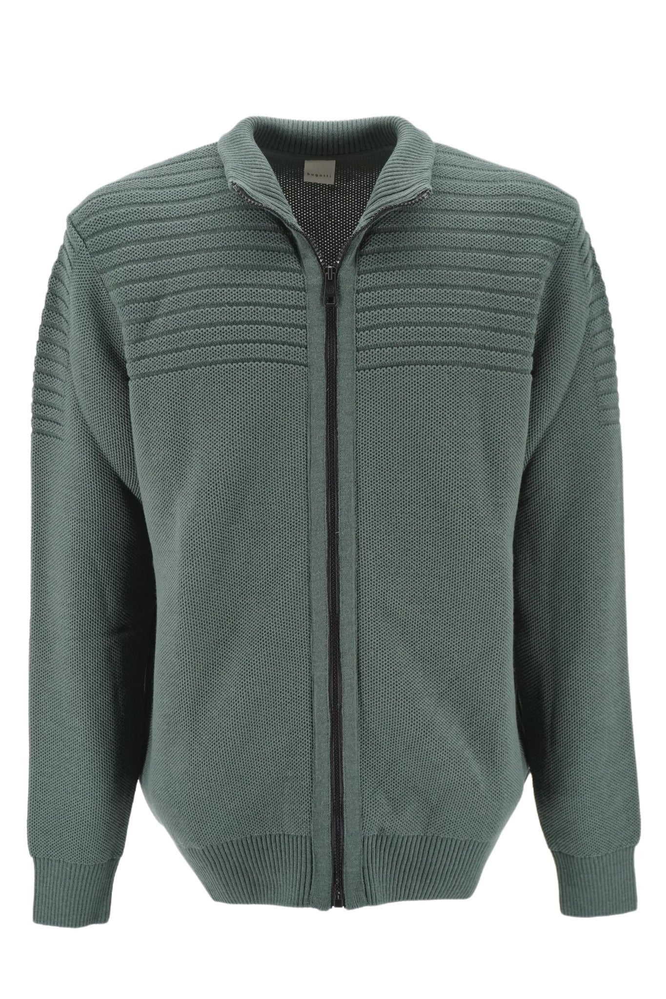 Maglia Full Zip Bugatti / Verde - Ideal Moda