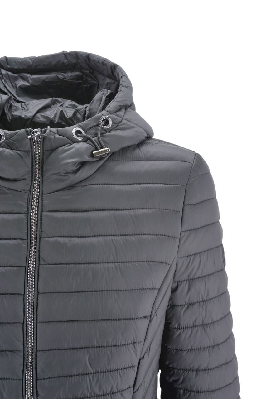 Giubbino Lungo con Cappuccio Clinchberry / Nero - Ideal Moda