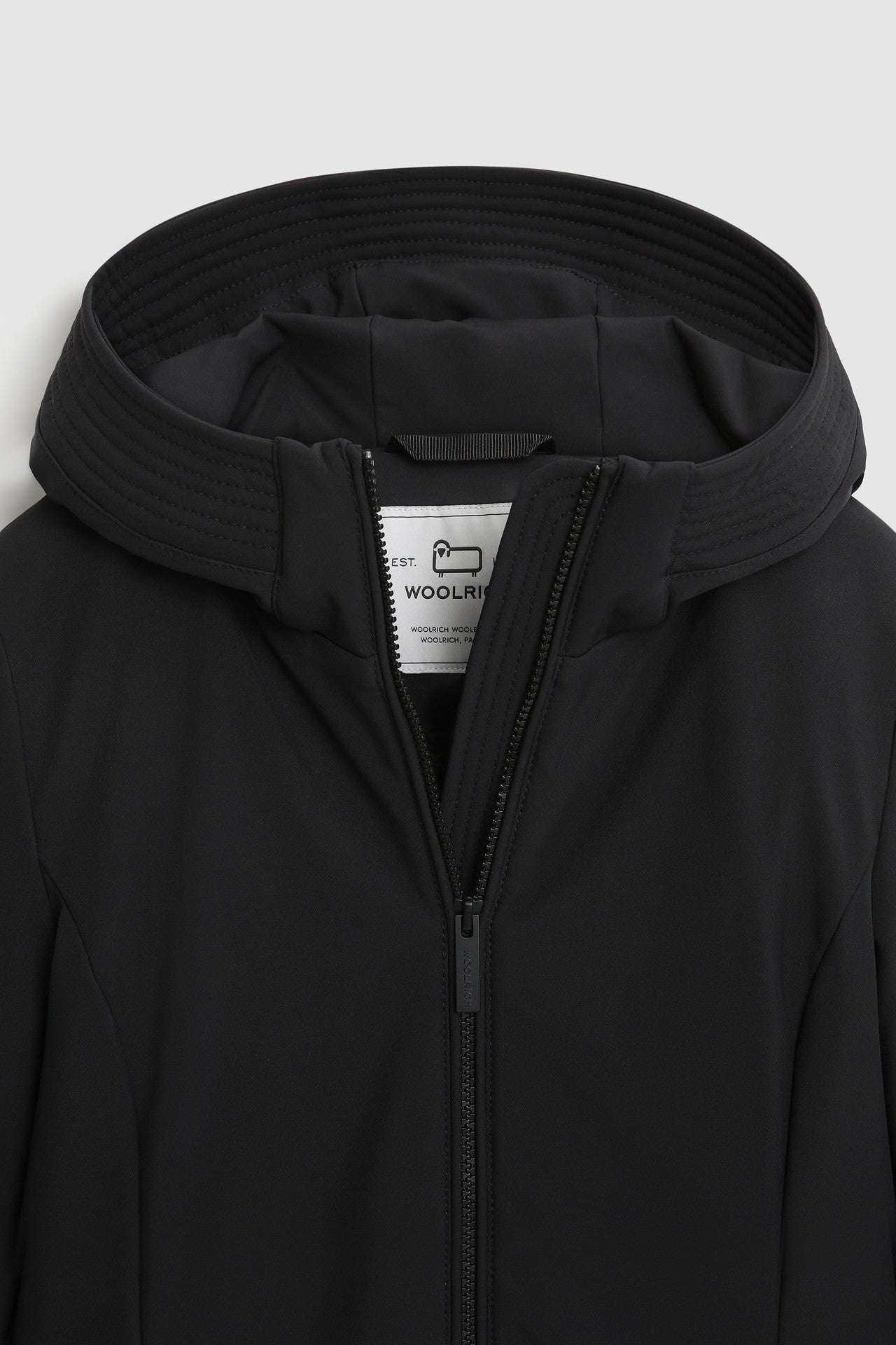 Parka Woolrich in Soft Shell / Nero - Ideal Moda