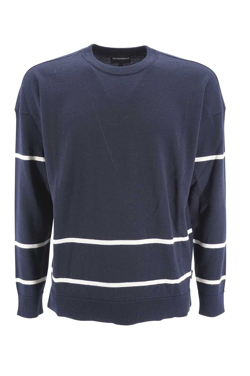 Maglia Emporio Armani Girocollo / Blu - Ideal Moda