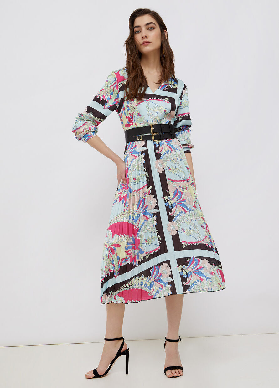 Abito Liu Jo in Raso / Azzurro - Ideal Moda