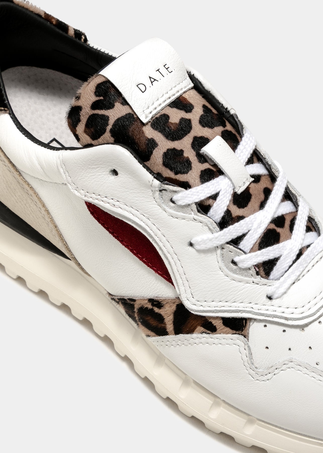 Sneaker DATE Luna Animalier / Bianco - Ideal Moda