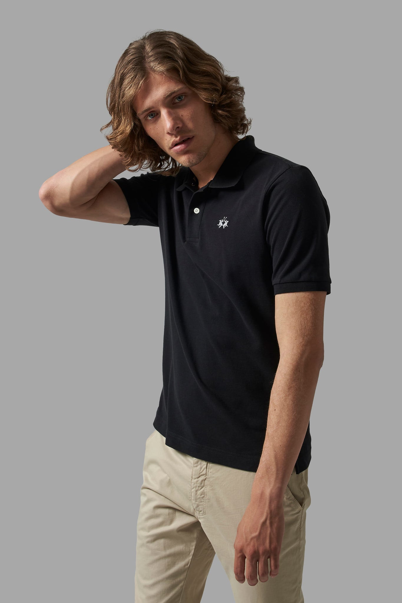 Polo maniche corte / Nero - Ideal Moda