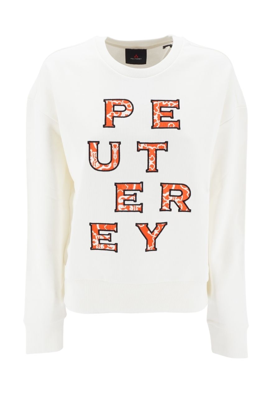 Felpa Peuterey con Logo / Bianco - Ideal Moda