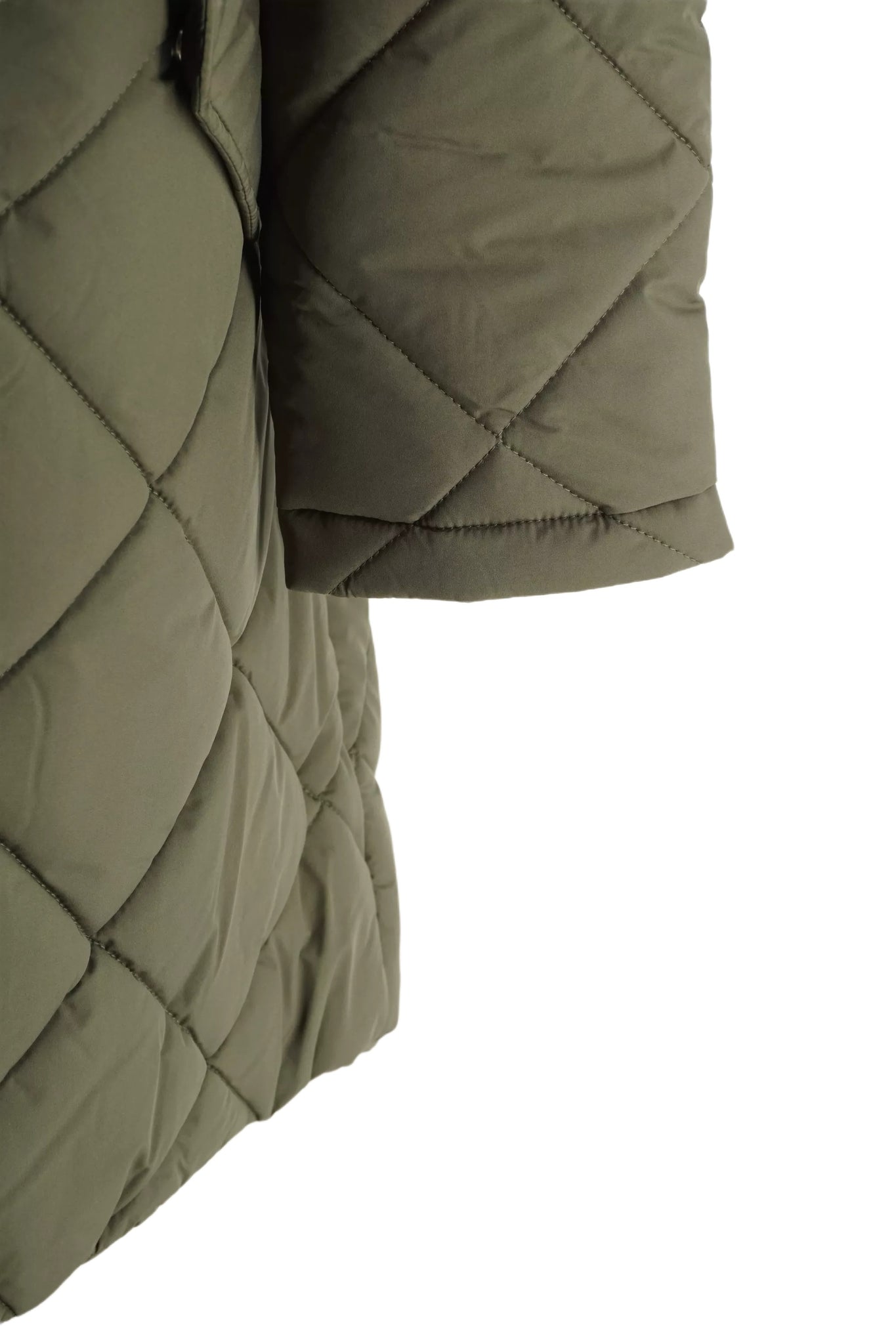 Parka Trapuntato con Cappuccio Husky / Verde - Ideal Moda