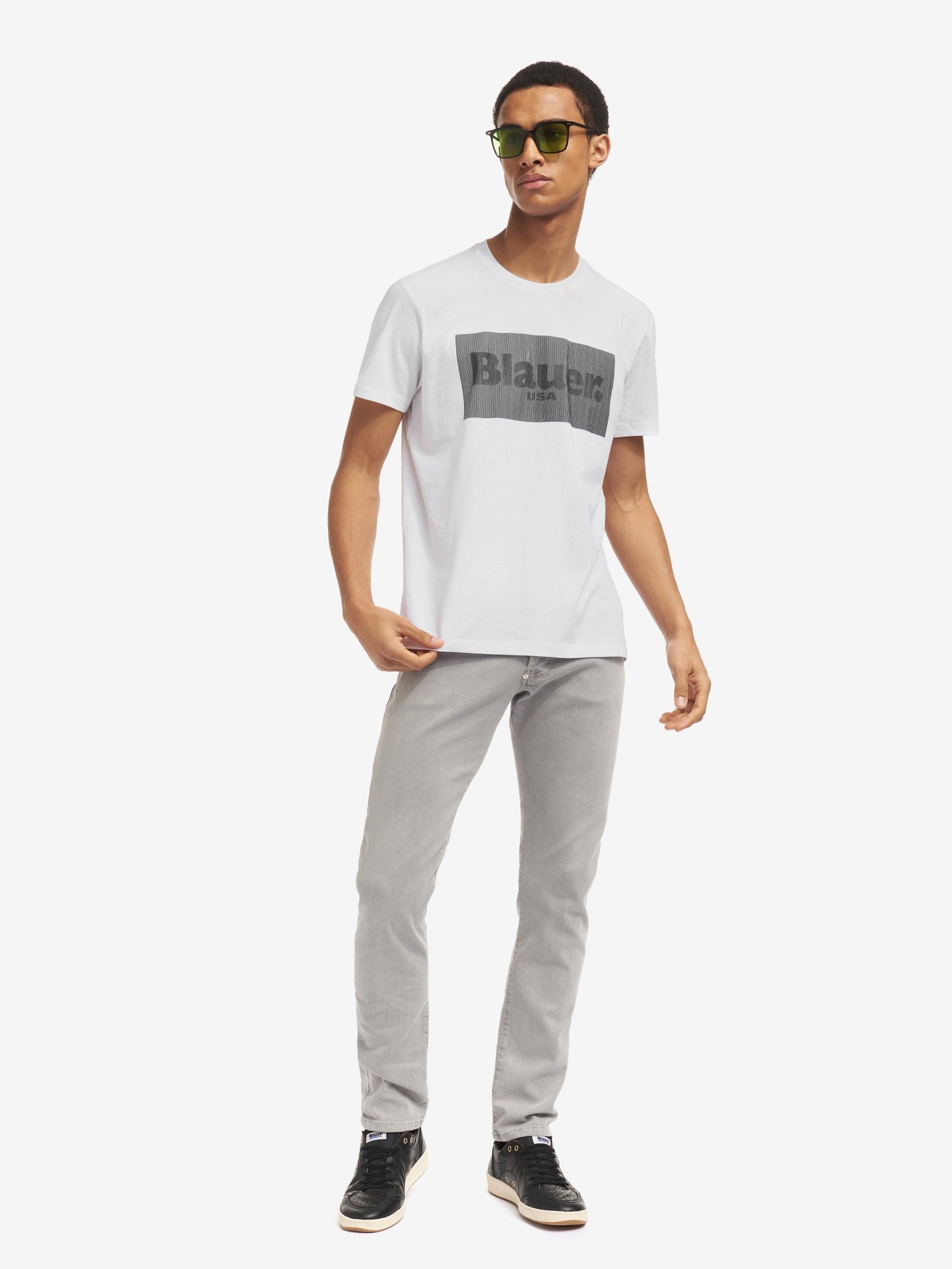 T-Shirt con Stampa Lenticolare / Bianco - Ideal Moda