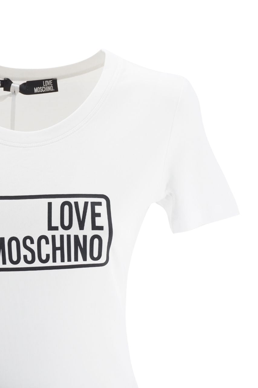 T-Shirt Love Moschino con Logo / Bianco - Ideal Moda