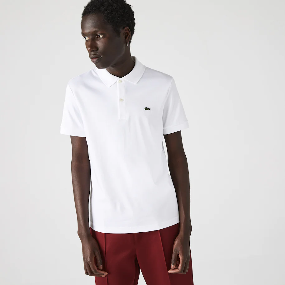 Polo Lacoste in cotone Pima / Bianco - Ideal Moda