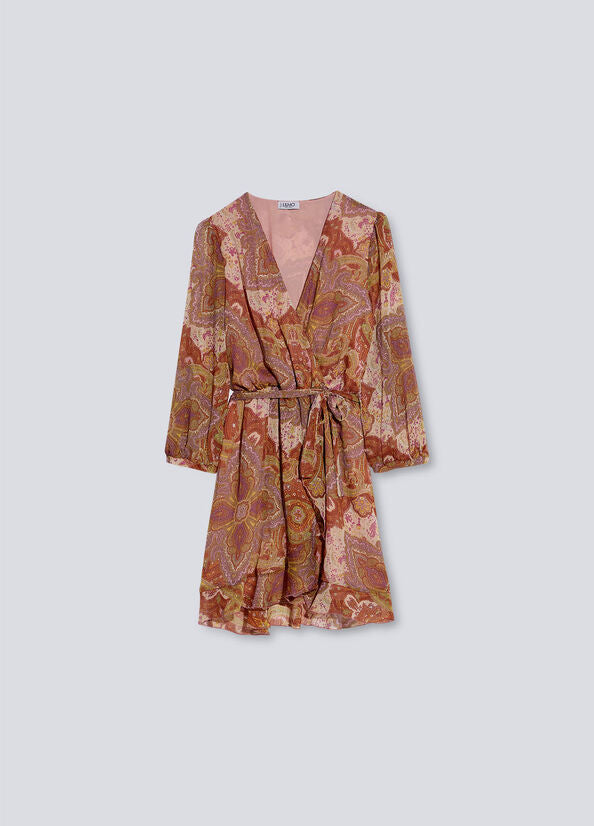 Abito Corto con Stampa Liu Jo / Marrone - Ideal Moda