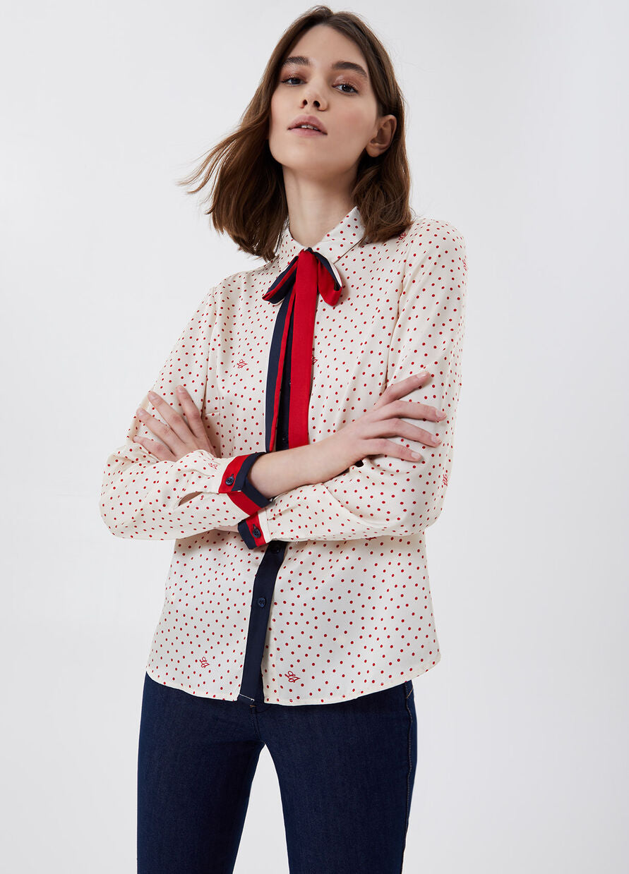 Camicia con fiocco / Rosa - Ideal Moda