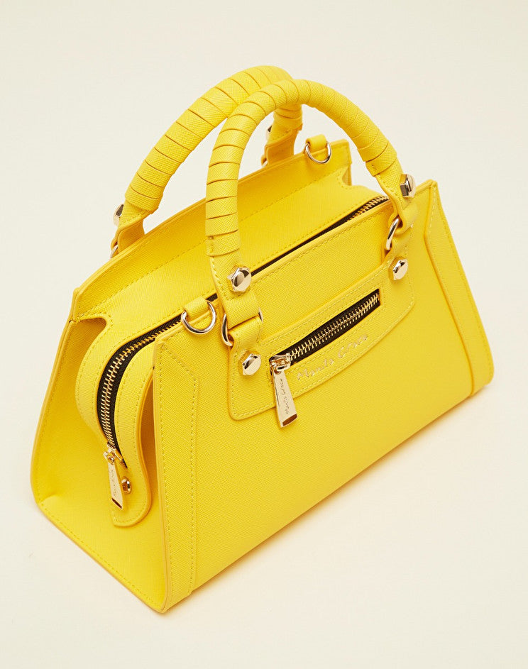Borsa Mirama Medium con Logo Manila Grace / Giallo - Ideal Moda