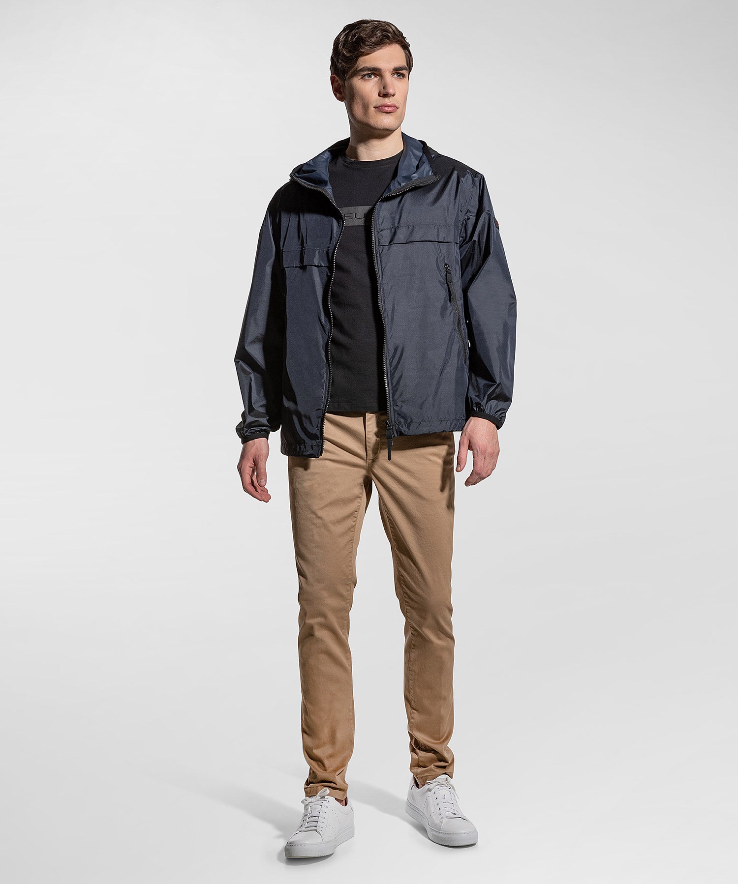 Bomber Liscio Ultraleggero e Idrorepellente / Blu - Ideal Moda