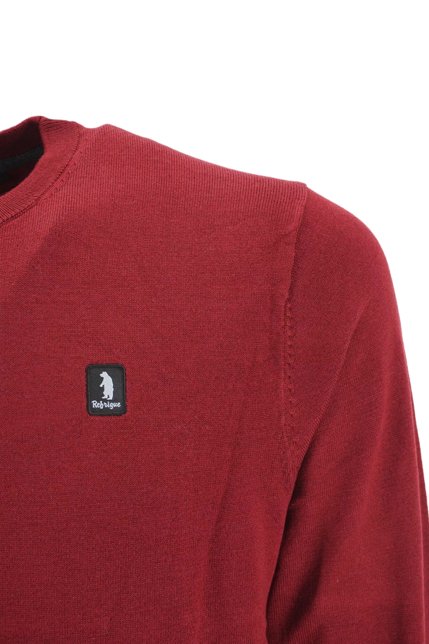 Maglia Girocollo con Logo Refrigue / Bordeaux - Ideal Moda
