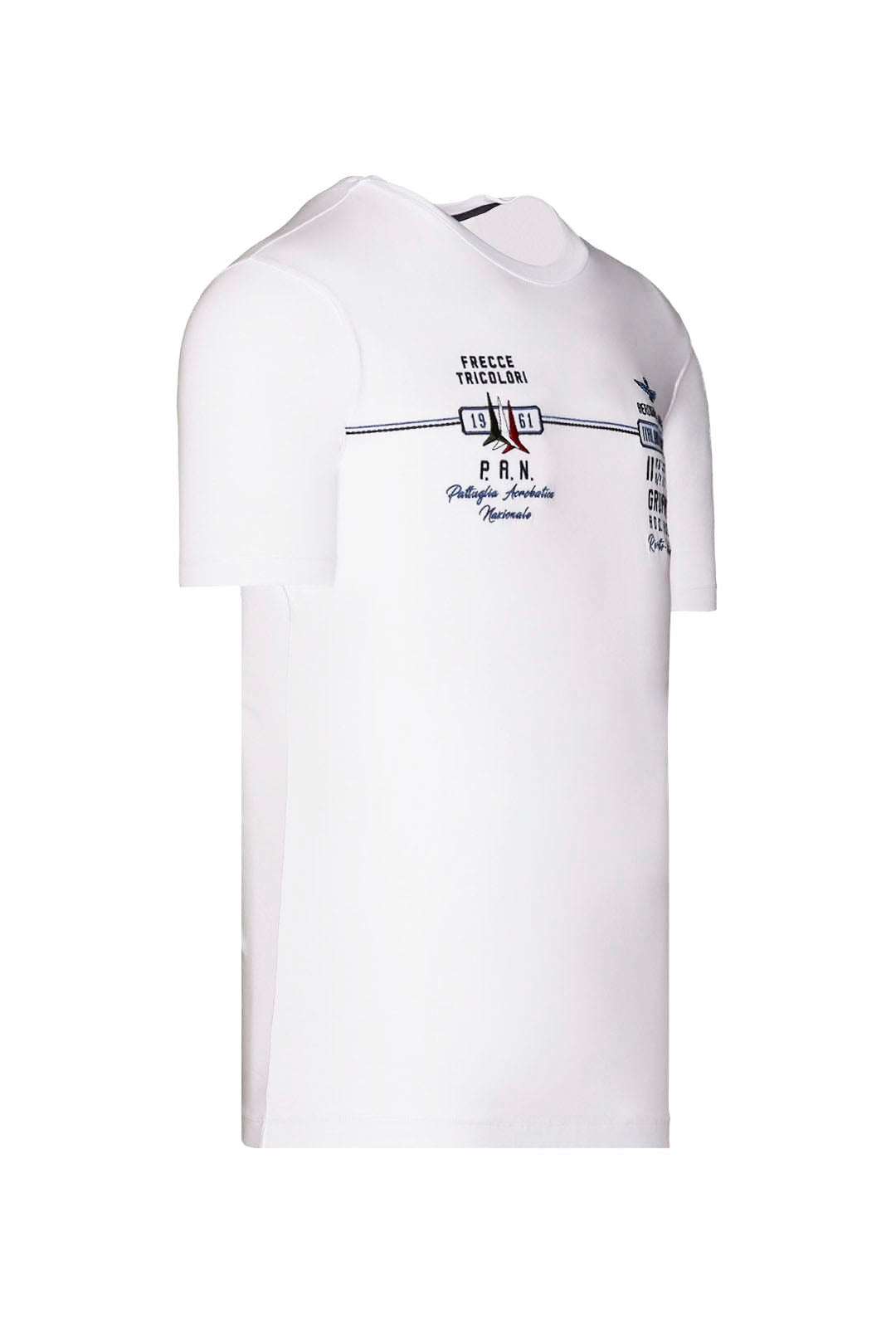 T-Shirt Aeronautica Militare con Ricami / Bianco - Ideal Moda