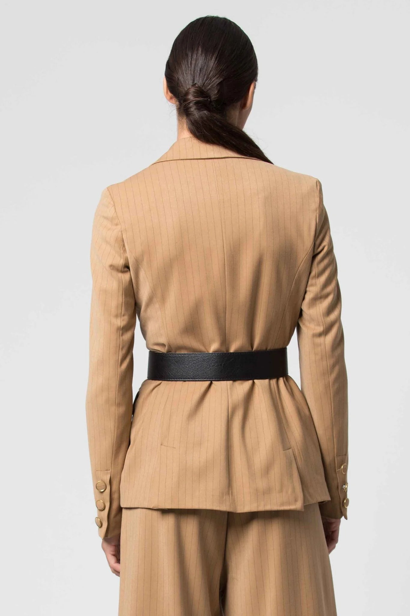 Giacca Gessata Kocca / Beige - Ideal Moda