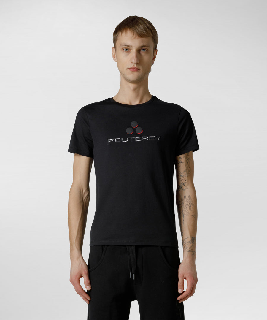 T-Shirt Peuterey con Stampa / Nero - Ideal Moda