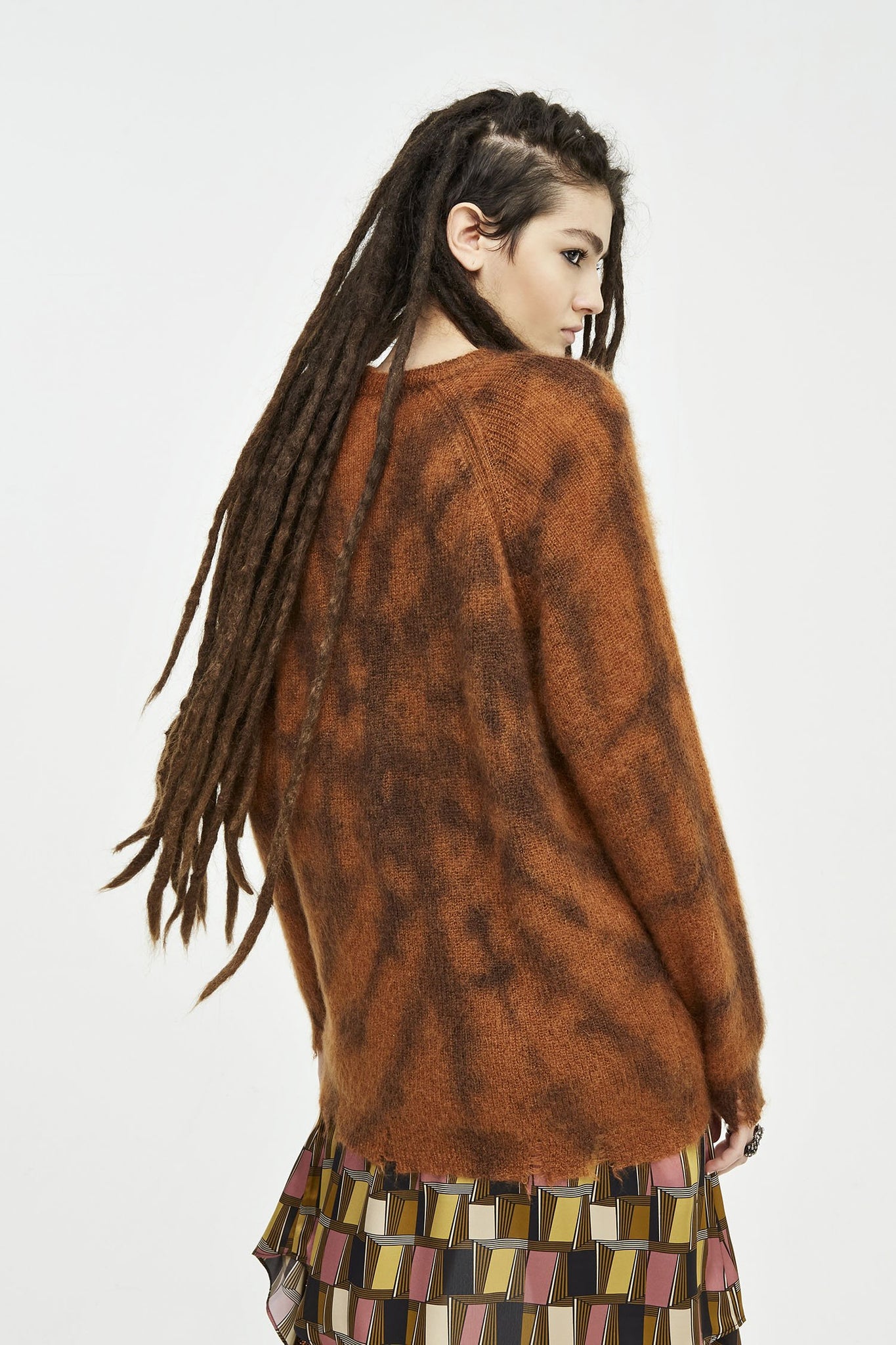 Maglia Aniye By girocollo in Mohair / Marrone - Ideal Moda