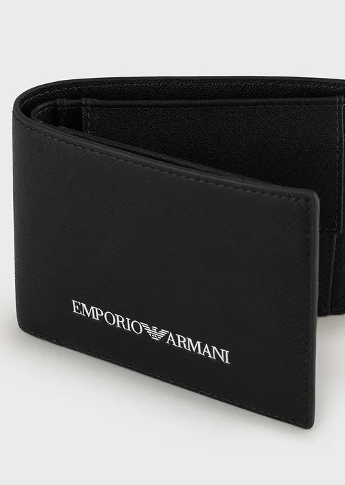Portafoglio con Coin Pocket Emporio Armani / Nero - Ideal Moda