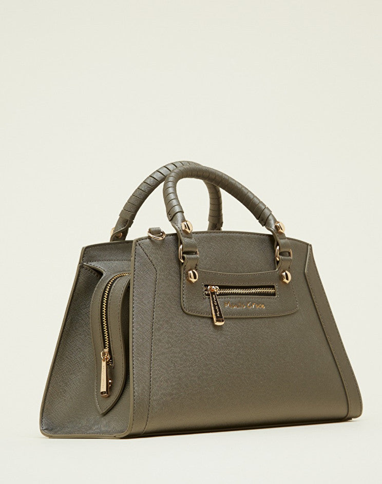 Borsa Mirama Medium con Logo Manila Grace / Grigio - Ideal Moda