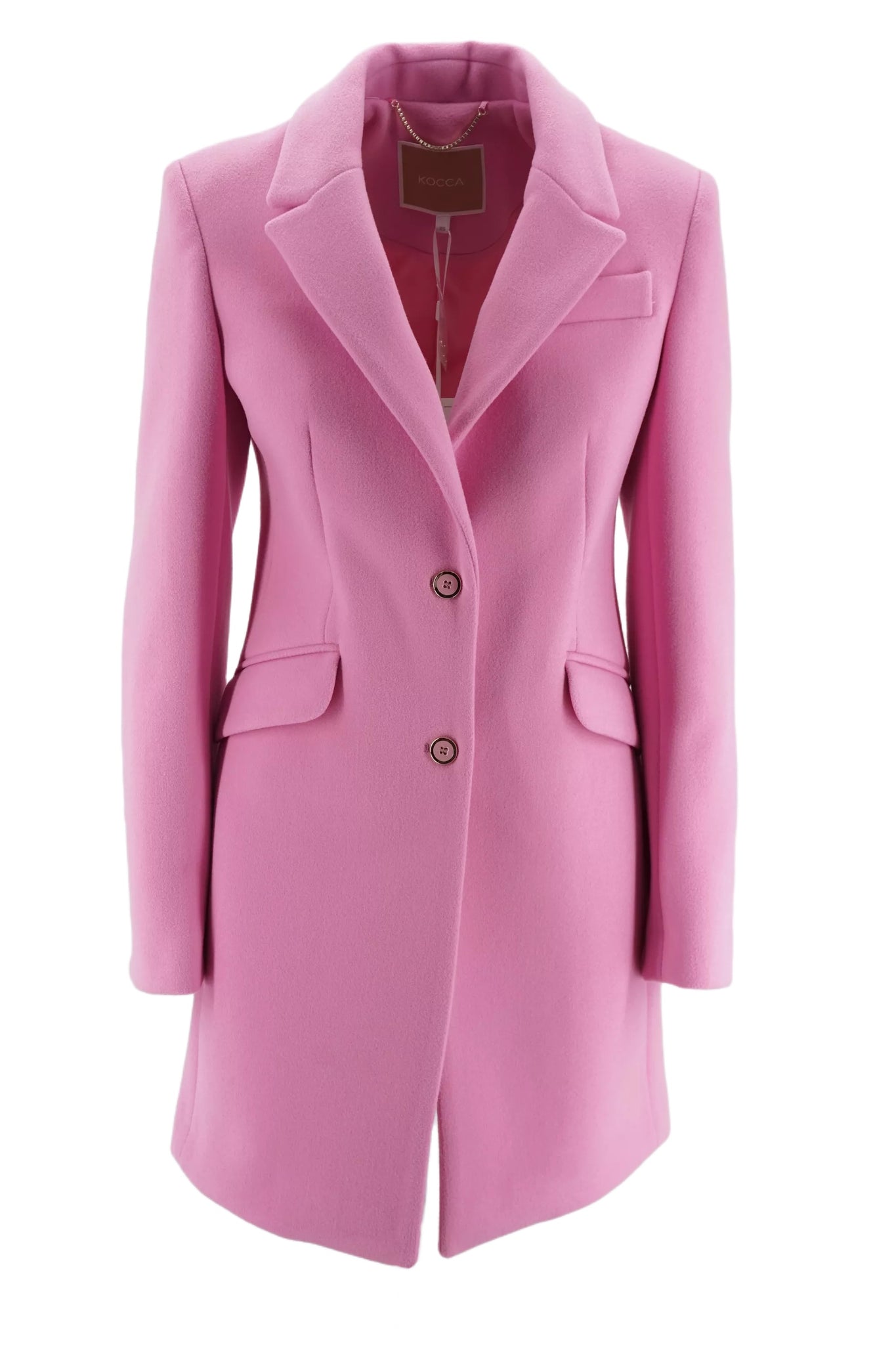 Cappotto con Tasche a Patta Kocca / Rosa - Ideal Moda