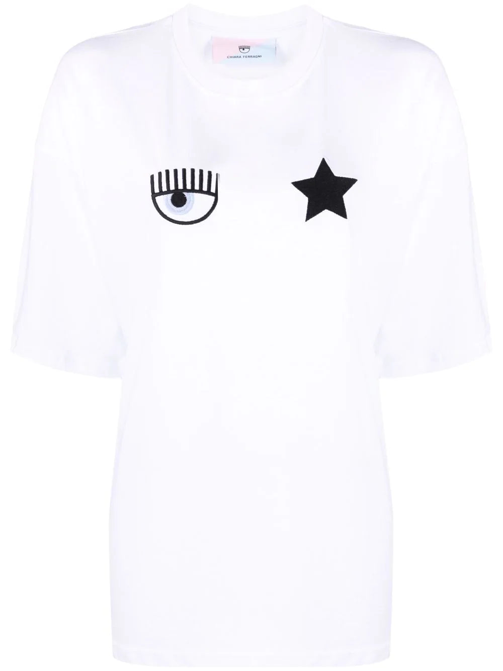 T-Shirt Chiara Ferragni con Stampa / Bianco - Ideal Moda