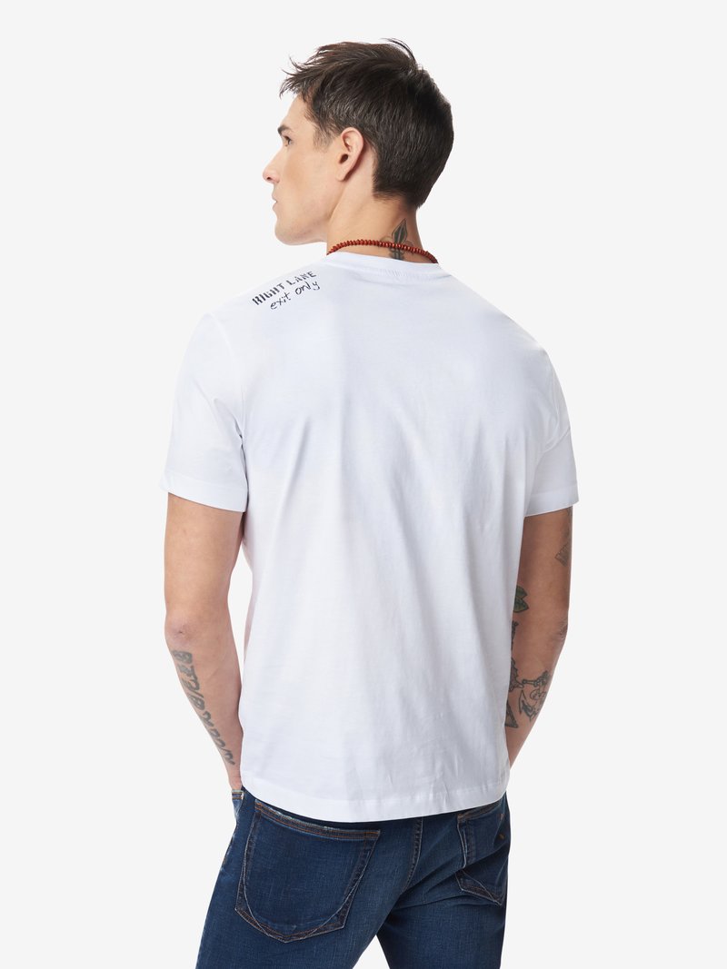 T-Shirt Blauer in Cotone / Bianco - Ideal Moda
