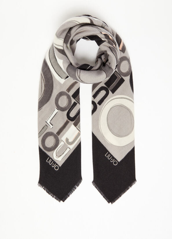 Foulard con Logo Liu Jo / Nero - Ideal Moda