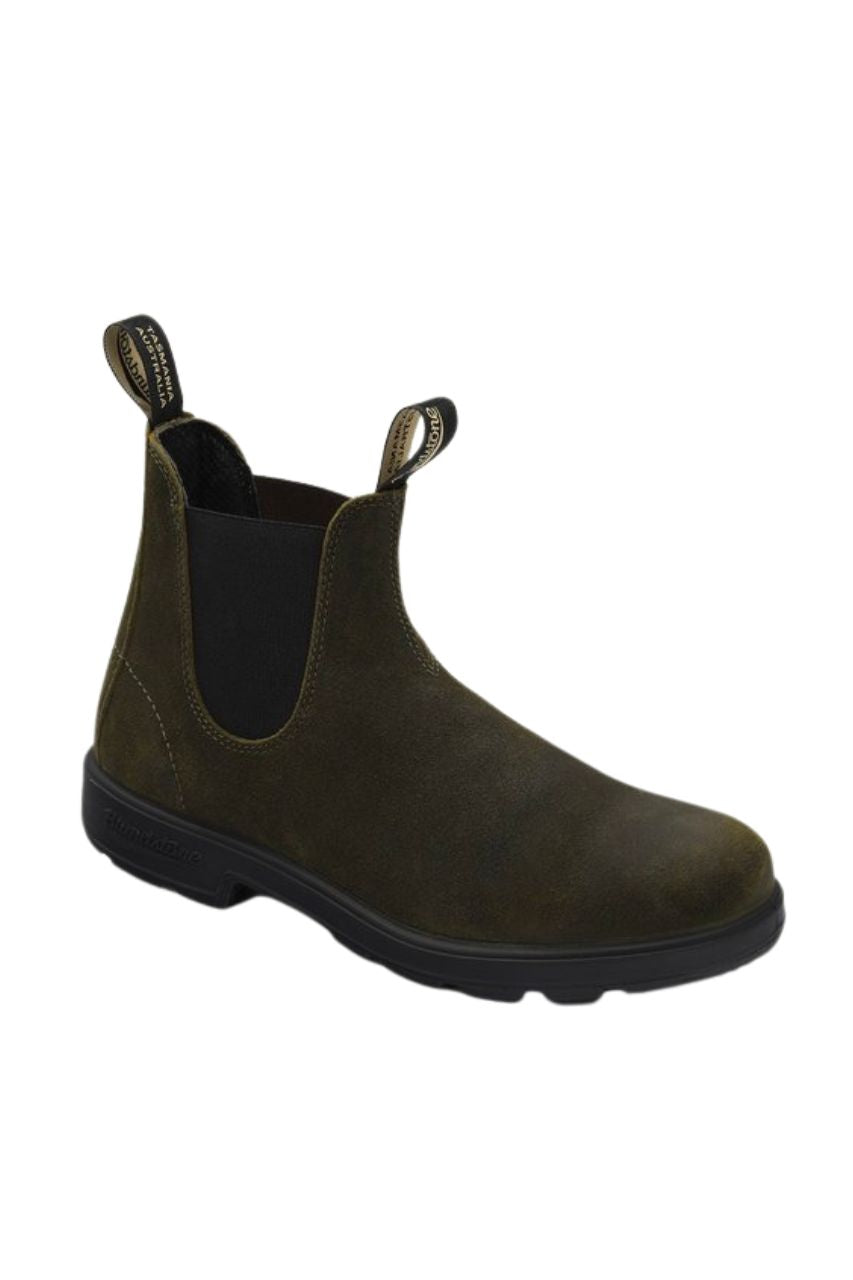 Stivaletto in Pelle Scamosciata Blundstone Verde - Main Image