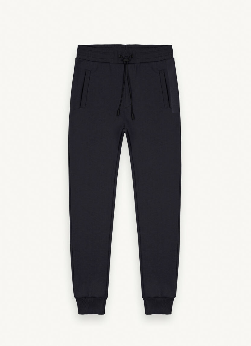 Pantaloni in Felpa con Scritta Transfer / Blu - Ideal Moda
