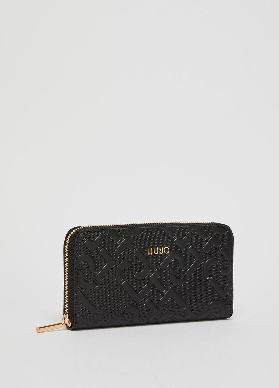 Portafoglio Liu Jo con Logo / Nero - Ideal Moda