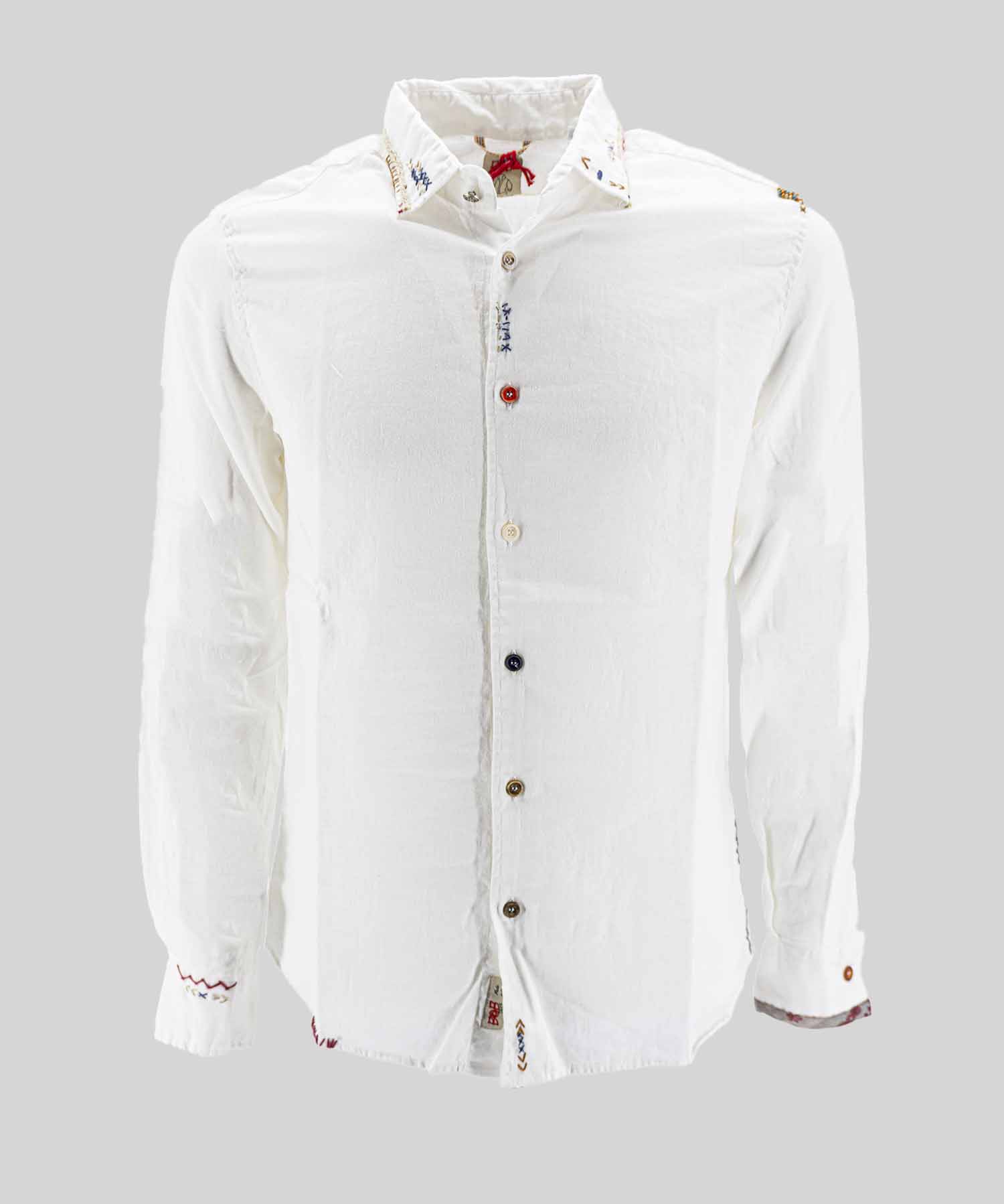 Camicia in Lino Bob "Tutor" / Bianco - Ideal Moda