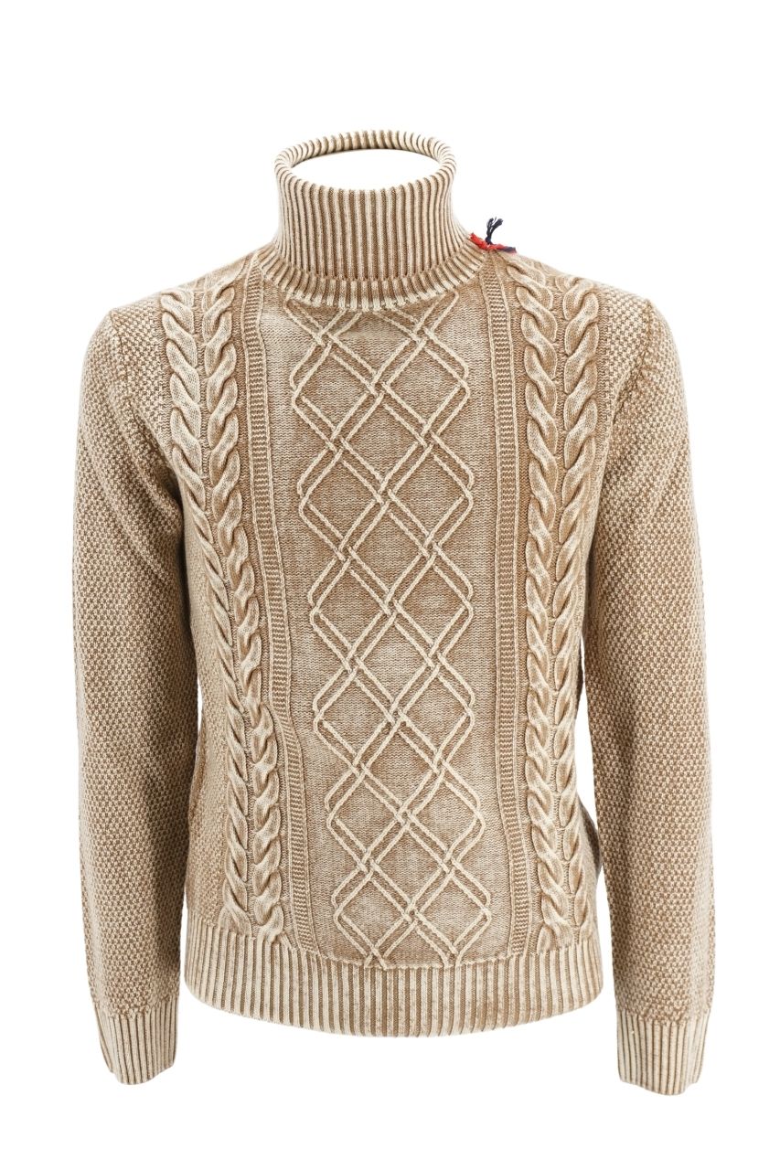 Maglia a Collo Alto Bob / Beige - Ideal Moda