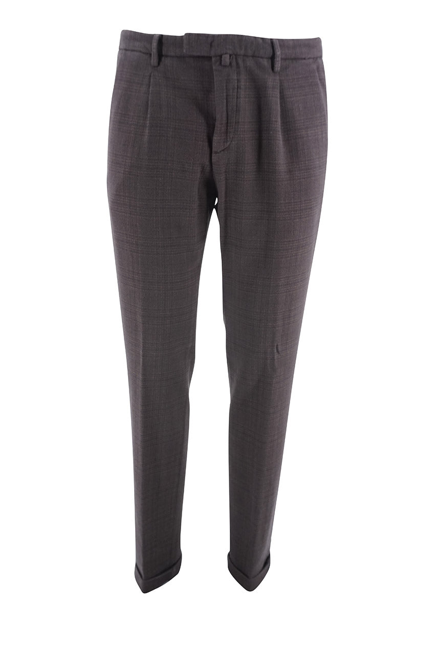 Pantalone Briglia Slim Fit / Marrone - Ideal Moda