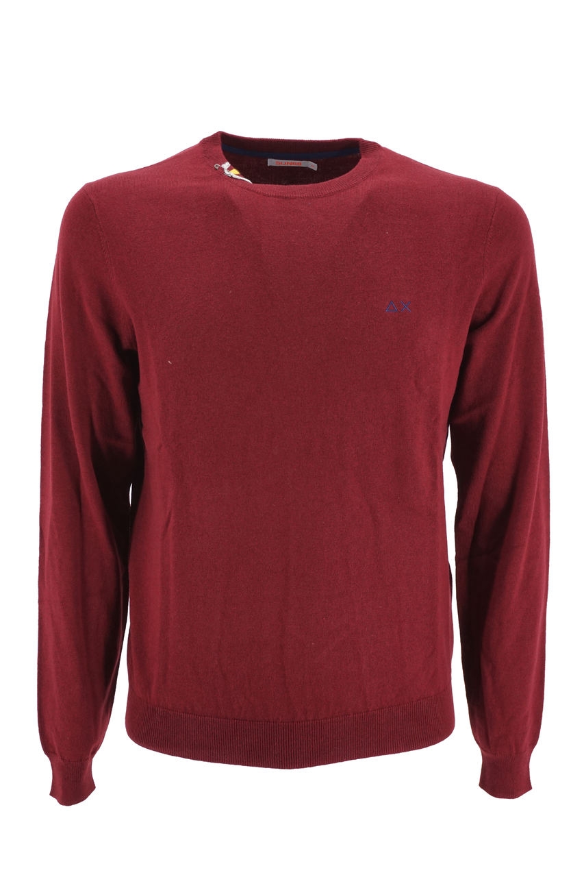 Maglia Sun 68 Girocollo / Bordeaux - Ideal Moda
