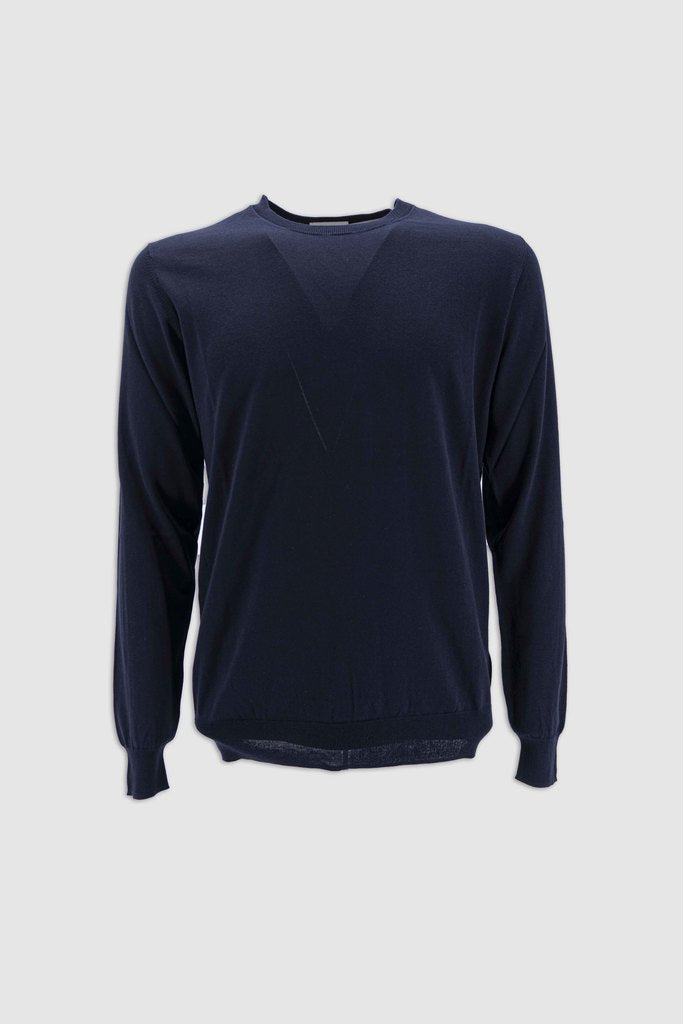 Maglia Girocollo / Blu - Ideal Moda