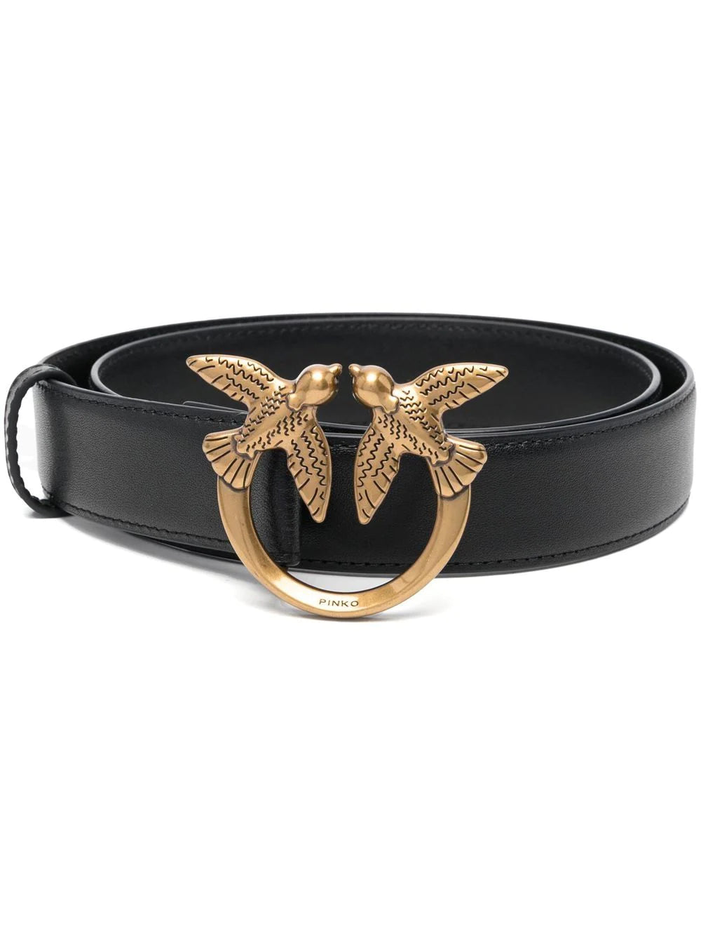 Cintura Pinko Love Birds in Pelle H3 / Nero - Ideal Moda