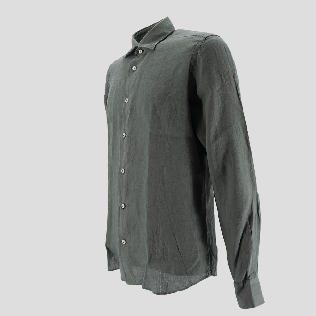 Camicia in Puro Lino / Verde - Ideal Moda
